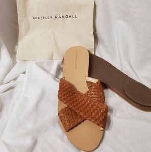 Loeffler Randall Women's Claudie Flat Woven Leathe